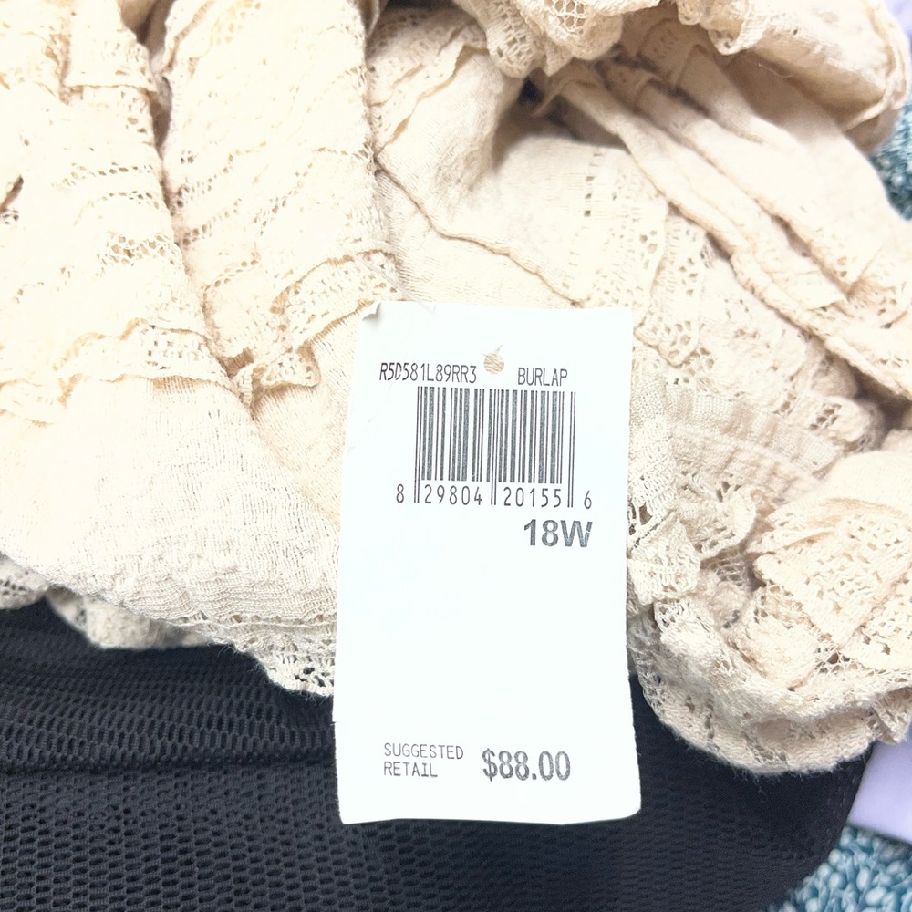NWT Rabbit Rabbit Rabbit Lace Textured Dress in Gray Size 18W - Picture 10 of 10